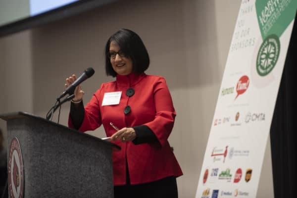 Dr. Neeli Bendapudi shared U of L's intentionality in sustainable initiatives.